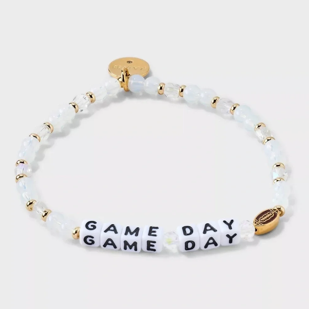 Little Words Project Game Day football bracelet new stretch fandom jewelry